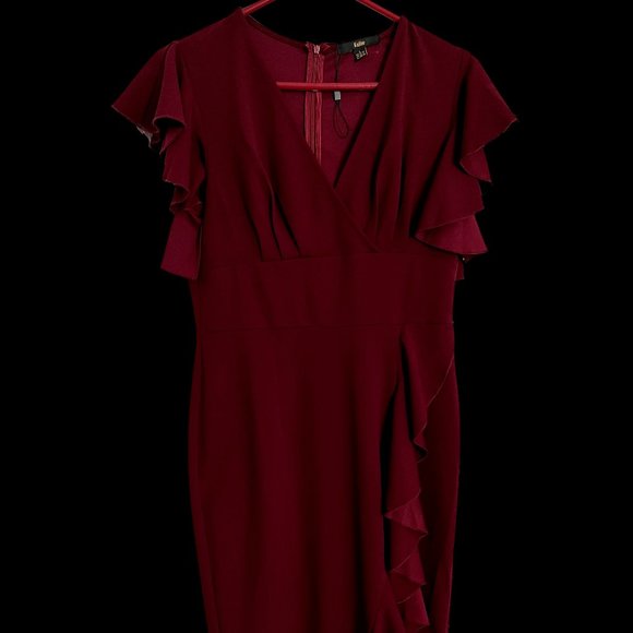 Large Knitee Maroon Dress - Picture 2 of 6